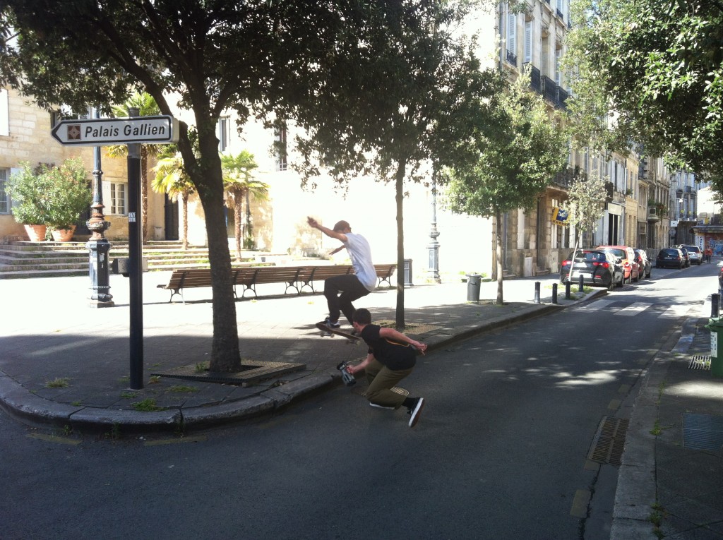 Gaetan Salvignol and Josh busy in those Bordeaux streets