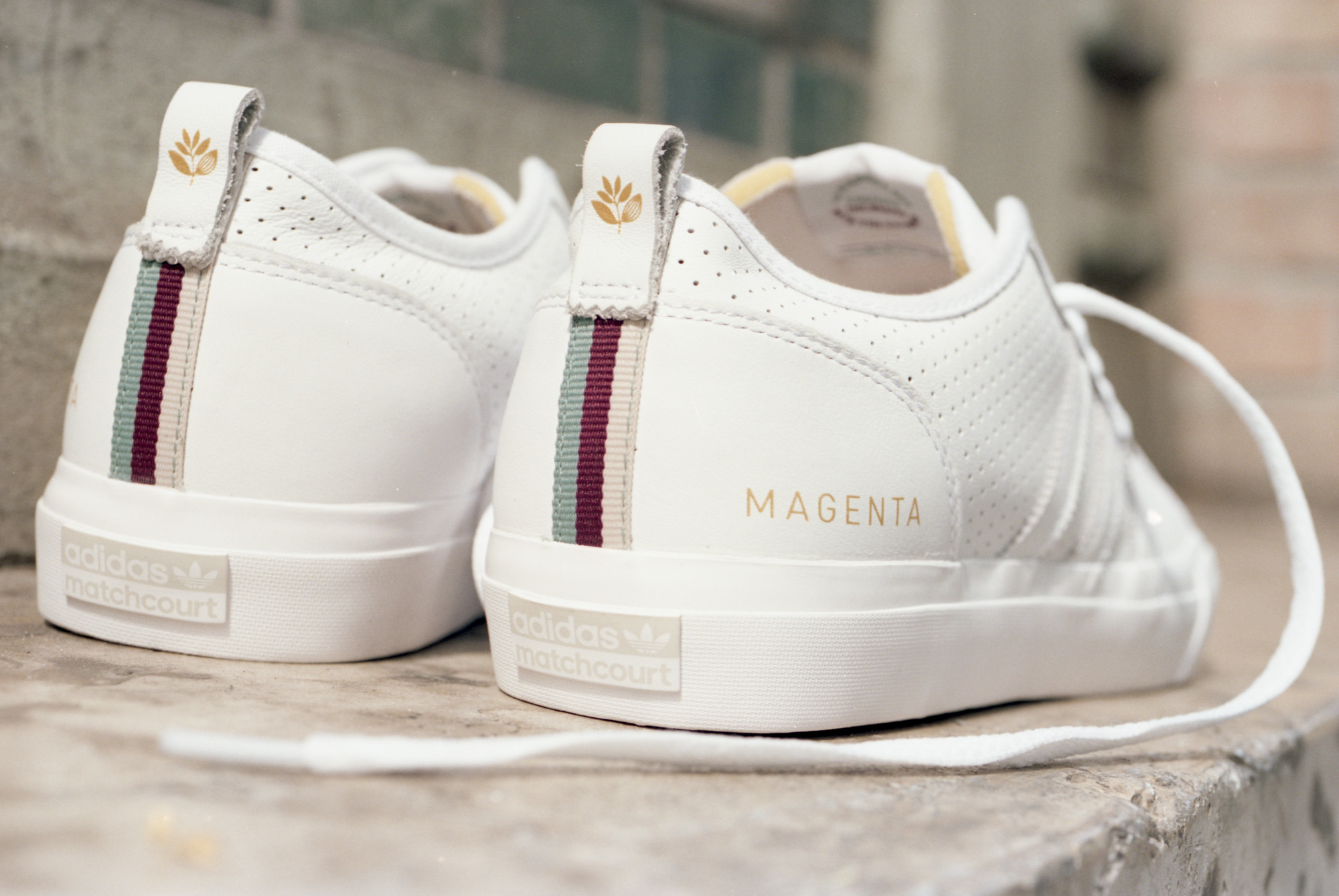Adidas Magenta shoes back - Magenta new